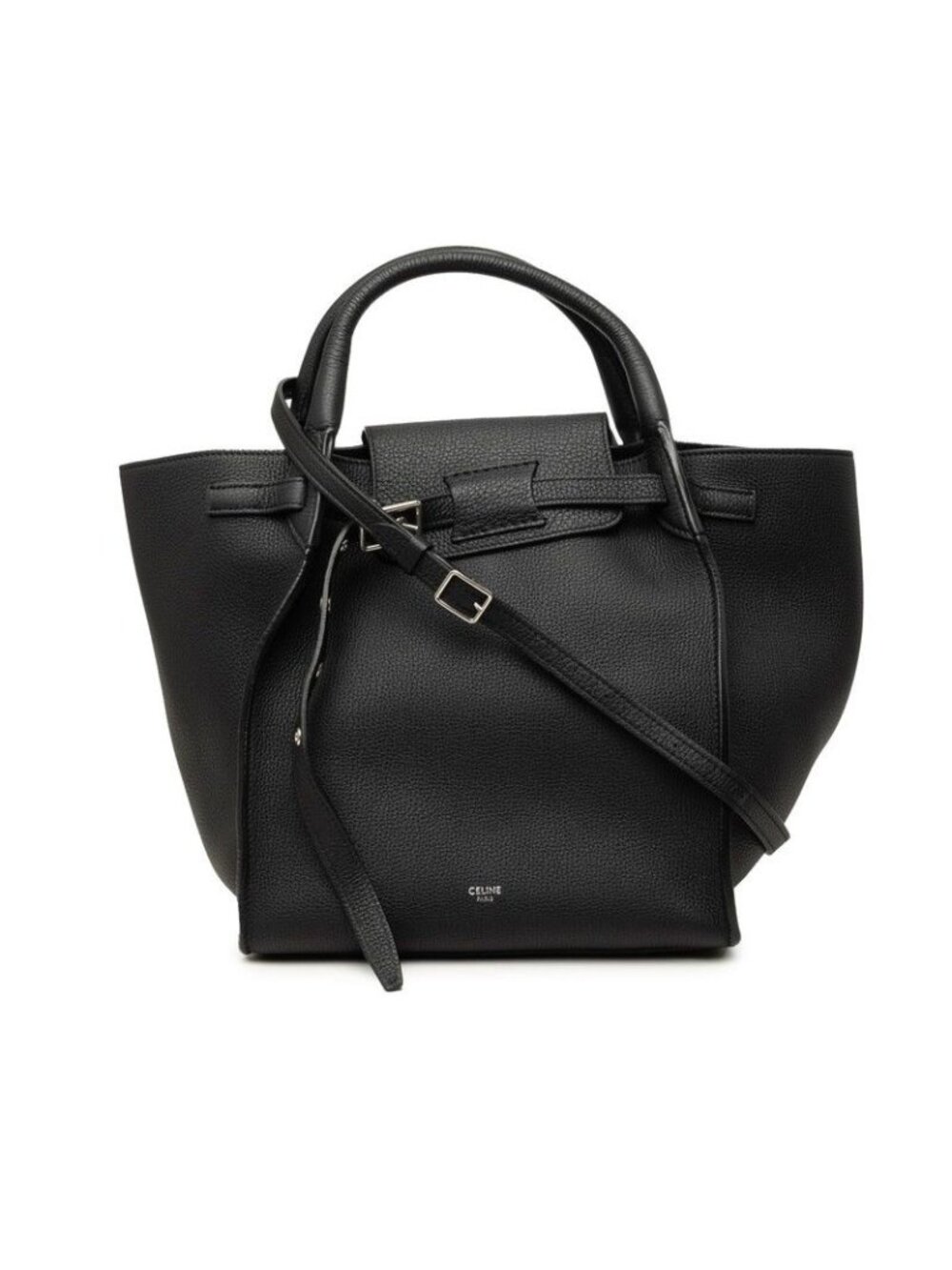 Celine 2-Way Shoulder Bag Black Leather
